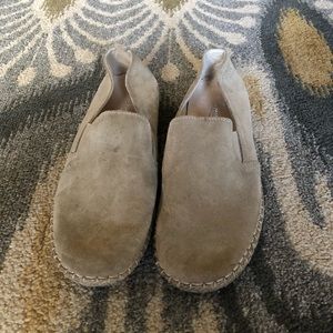 Italian suede slip ons